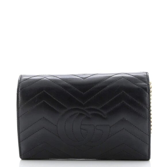 Gucci GG Marmont Chain Wallet Matelasse Leather Mini reb-920-091725 - Picture 2 of 7